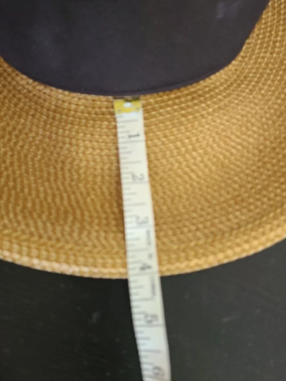 Eric Javits Halo Natural Black Squishee UPF 50+ Straw Visor Hat Wide Brim - Picture 6 of 6